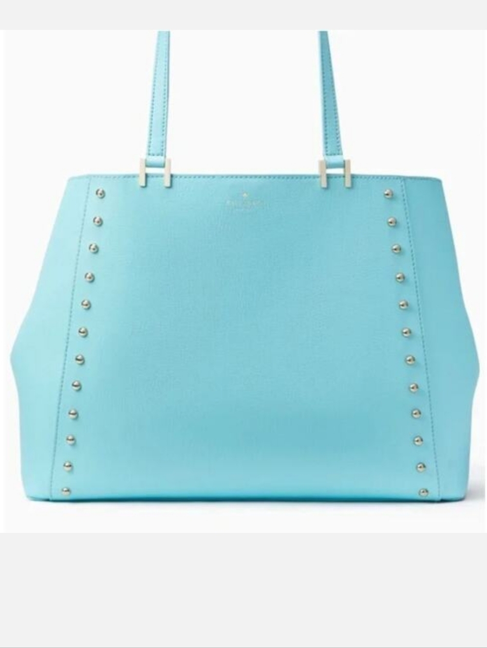 kate spade aqua studded leather tote